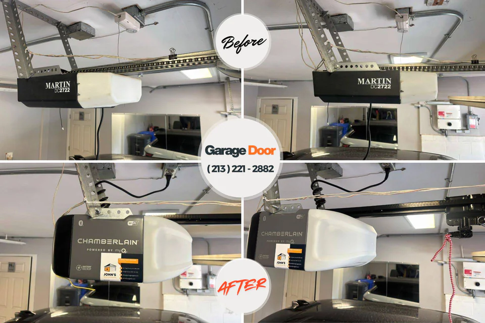 Before and after: garage door repair Chimayo, NM